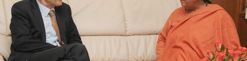 The Ambassador of Germany in India. Mr. Micheal Steiner calls on the...