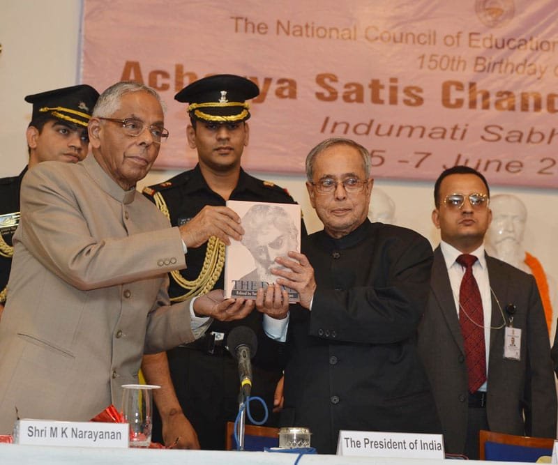 The President, Shri Pranab Mukherjee releasing a book at the 150th Birthday of…