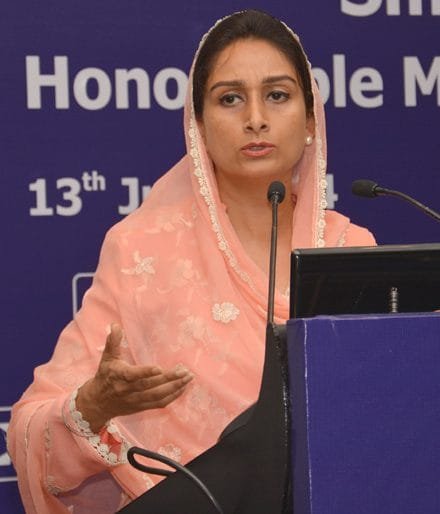 The Union Minister for Food Processing Industries, Smt. Harsimrat Kaur Badal …