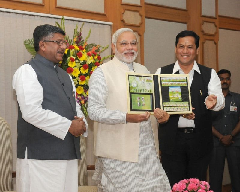 The Prime Minister, Shri Narendra Modi releases commemorative postage stamps on the 2014 FIFA World Cup, in New Delhi
