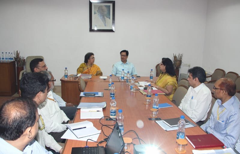 The Minister of State for Home Affairs, Shri Kiren Rijiju reviewing the…