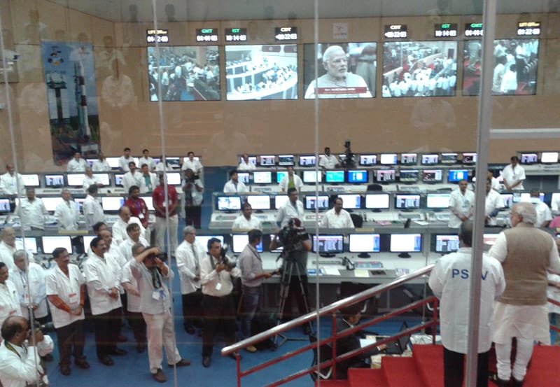 The Prime Minister, Shri Narendra Modi addressing the scientist at the…