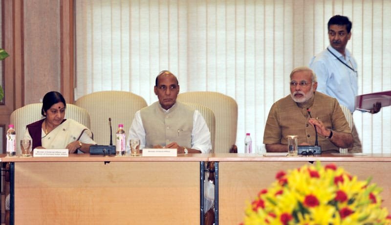 The Prime Minister, Shri Narendra Modi chairing a meeting of the Council of Ministers, in New Delhi
