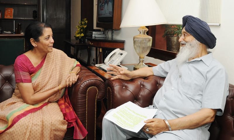 The Chief Minister of Punjab, Shri Parkash Singh Badal calling on the…
