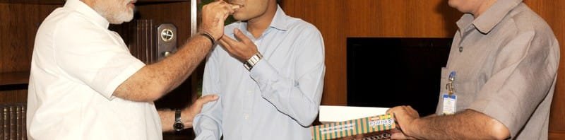 The Prime Minister, Shri Narendra Modi congratulates Shri Rajesh Kumar, son of..