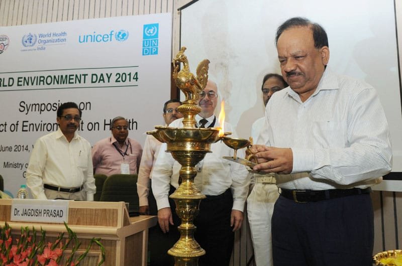 The Union Minister for Health and Family Welfare, Dr. Harsh Vardhan lighting…