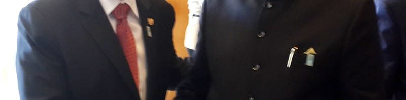 The Prime Minister, Shri Narendra Modi meeting the President of the Republic of..