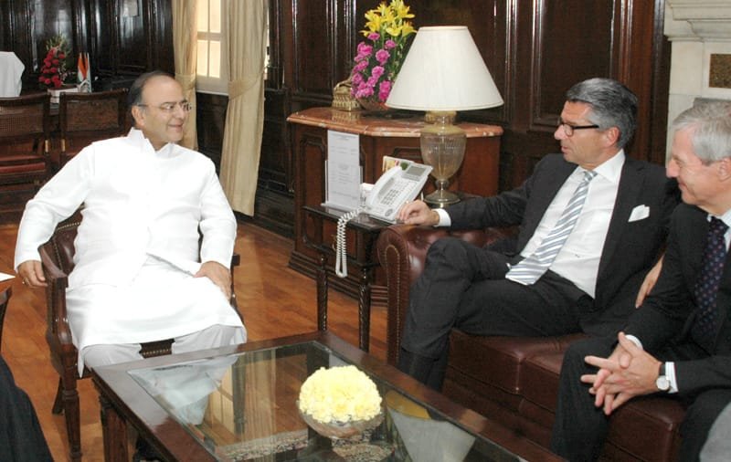 The President, Federation of German Industries, Mr. Ulrich Grillo calling on the...