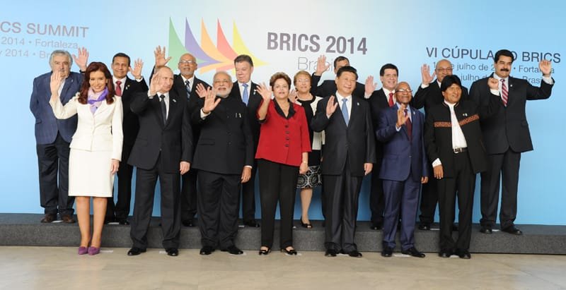 The Prime Minister, Shri Narendra Modi with the BRICS Leaders and…