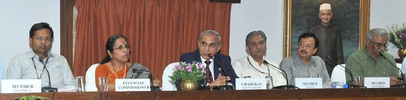 The Chairman, Railway Board, Shri Arunendra Kumar addressing the Post Railway Budget Press Conference, in New Delhi