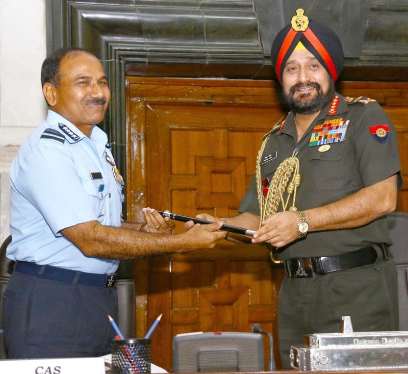 The outgoing Chairman, Chief of Staff Committee (COSC) and…