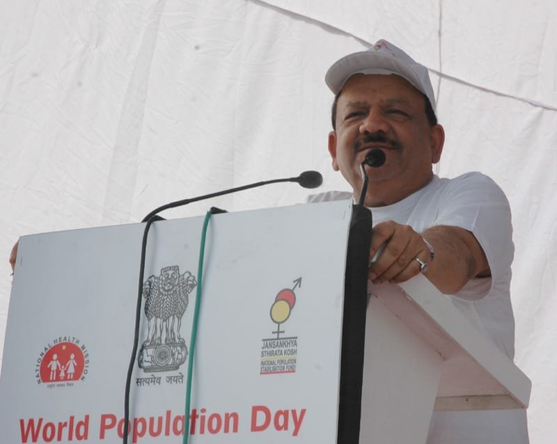 The Union Minister for Health and Family Welfare, Dr. Harsh Vardhan …