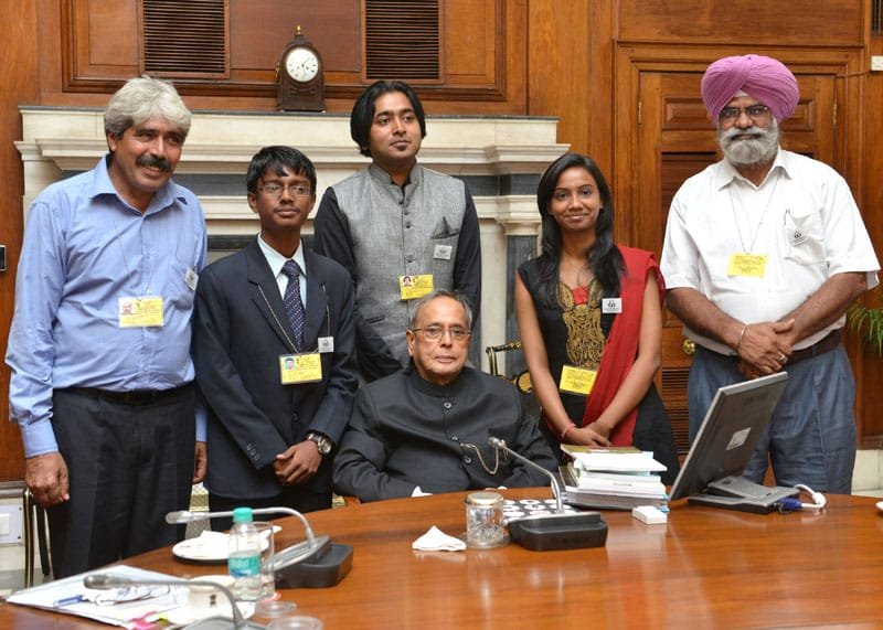 The President, Shri Pranab Mukherjee with the innovation scholars …