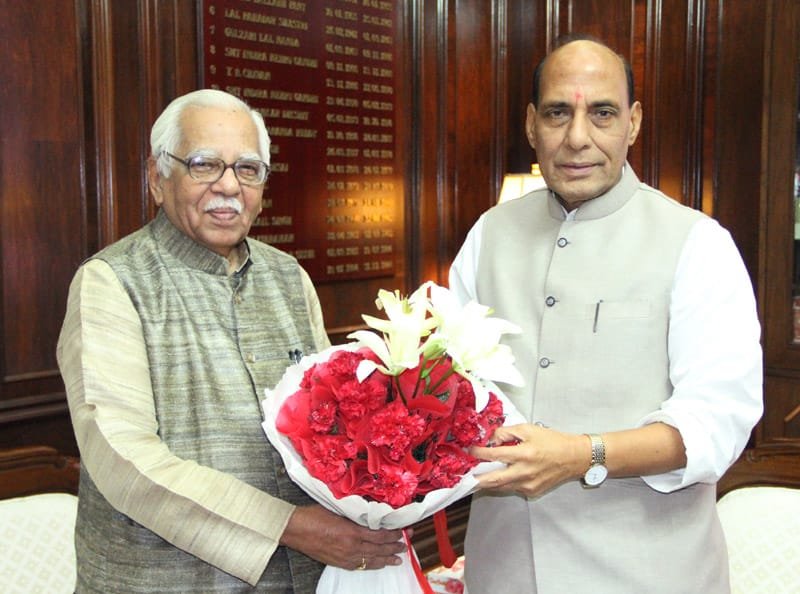 The Governor-designate of Uttar Pradesh, Shri Ram Naik calling on the…