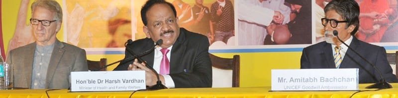 The Union Minister for Health and Family Welfare, Dr. Harsh Vardhan interacted with media after the felicitation function, in New Delhi