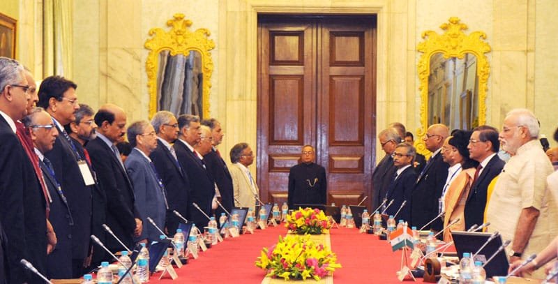 The President, Shri Pranab Mukherjee National Anthem at the Conference of …