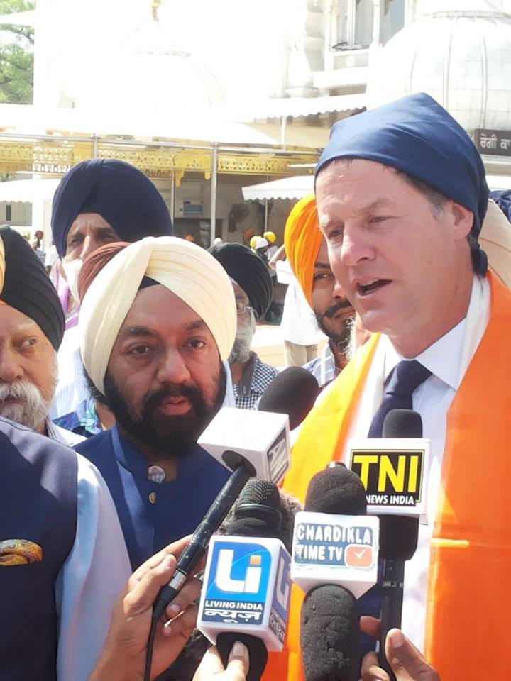 UK DEPUTY PM ,NICK CLEGG VISITS BABA BAGHEL SINGH SIKH HERITAGE…