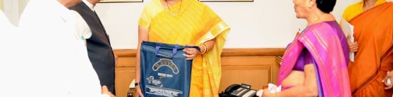 The Union Minister for Human Resource Development, Smt. Smriti Irani...
