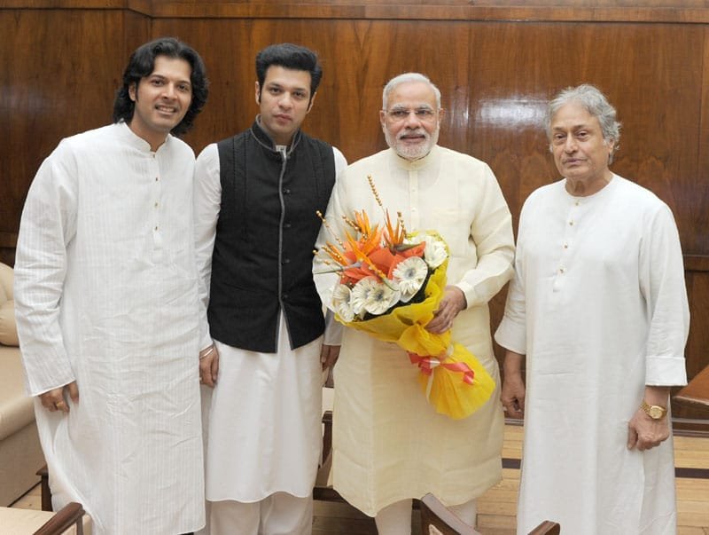 The renowned Indian classical musician, Sarod maestro Amjad Ali Khan calling on the Prime Minister, Shri Narendra Modi, in New Delhi