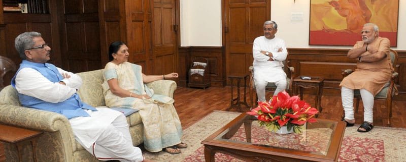 The Chief Minister of Gujarat, Smt. Anandiben Patel calling on the…