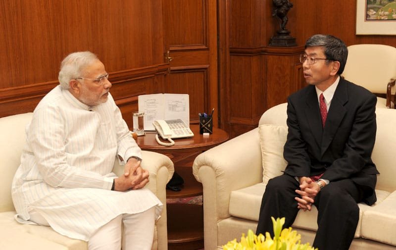 The ADB President, Mr. Takehiko Nakao calls on the Prime Minister, Shri Narendra Modi, in New Delhi