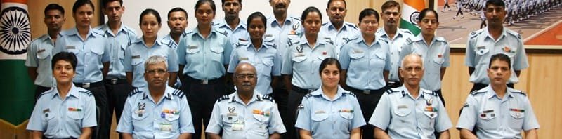 The Air Officer-in-charge Administration, Air HQs, Air Marshal H.B. Rajaram along..