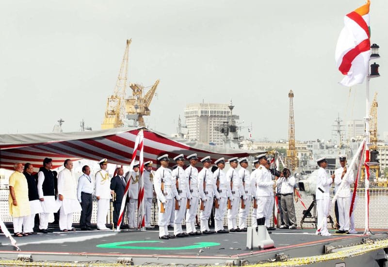 The Prime Minister, Shri Narendra Modi commissioned INS Kolkata into the …