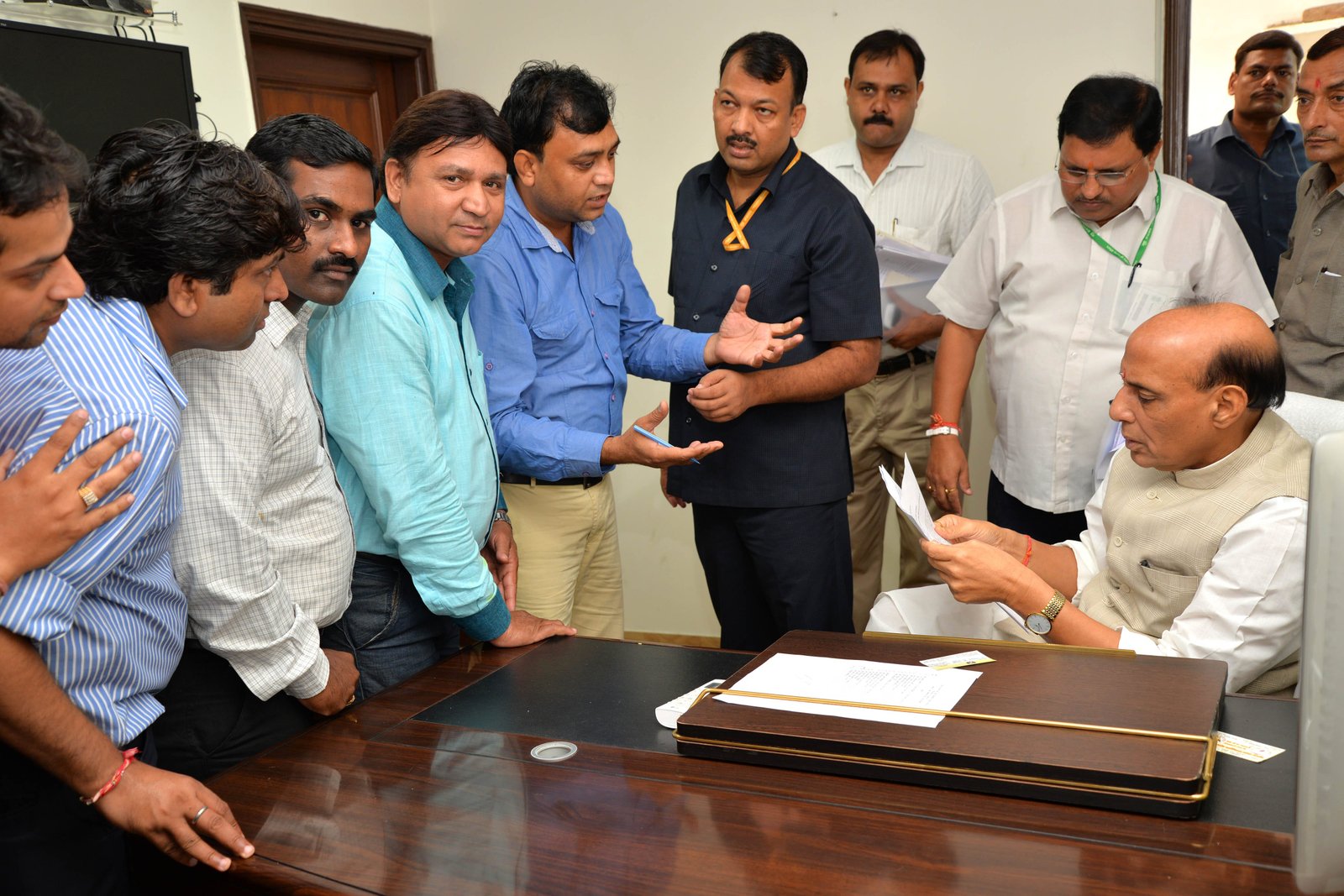 THE SUNDAY INDIAN EMPLOYEES MEET RAJNATH SINGH REGARDING…