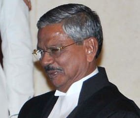 The President, Shri Pranab Mukherjee greets the Chief Justice of India, …