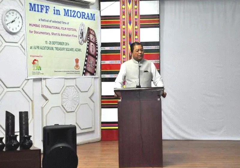 The Chief Minister of Mizoram, Shri Pu Lal Thanhawla giving his inaugural…