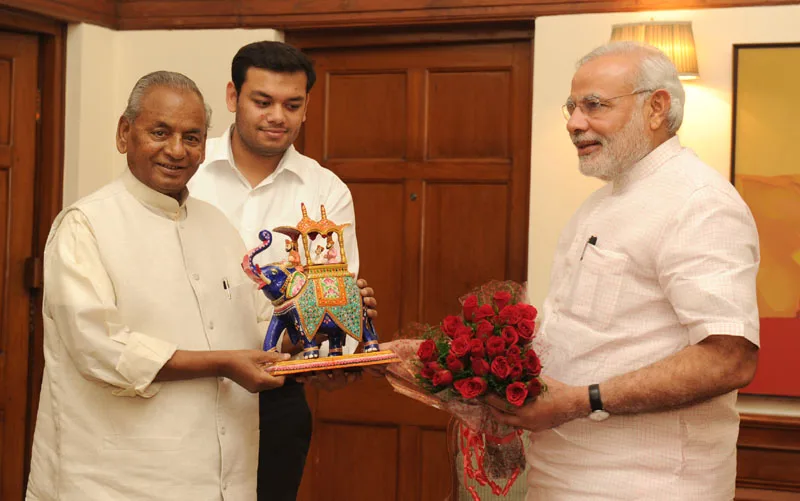 The Governor of Rajasthan, Shri Kalyan Singh calling on the Prime Minister, Shri Narendra Modi, in New Delhi