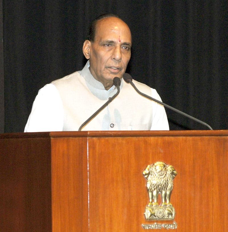 The Union Home Minister, Shri Rajnath Singh addressing at the Hindi Divas Samaroh, in New Delhi