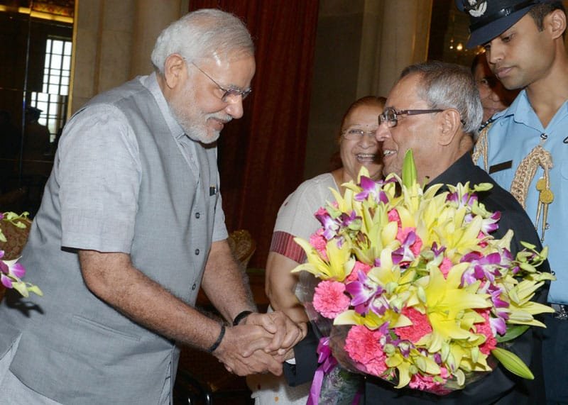The President, Shri Pranab Mukherjee meeting the Prime Minister,…