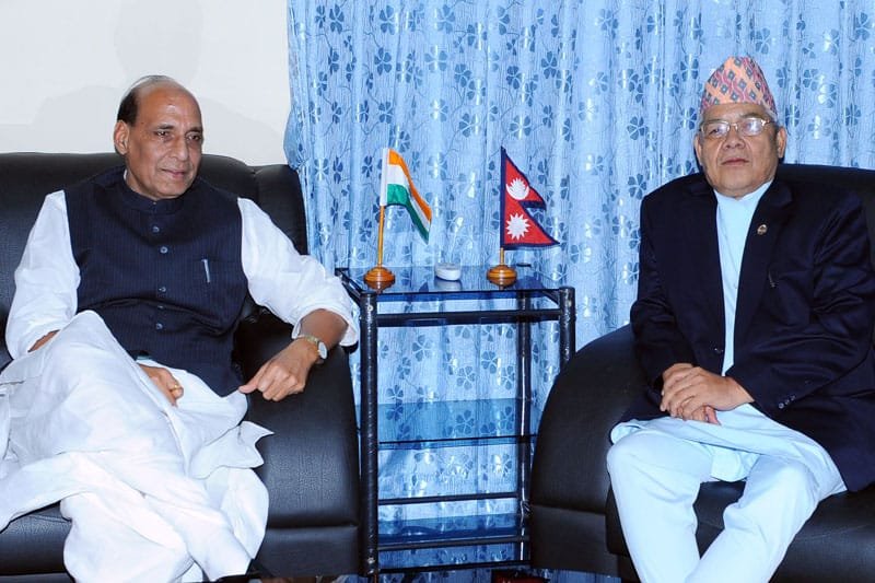 The Union Home Minister, Shri Rajnath Singh meeting the Deputy Prime Minister..