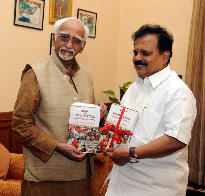 The Vice President, Shri Mohd. Hamid Ansari being presented a book…
