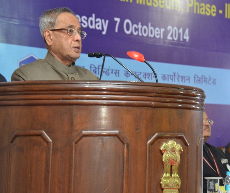 The President, Shri Pranab Mukherjee addressing at the foundation stone laying…