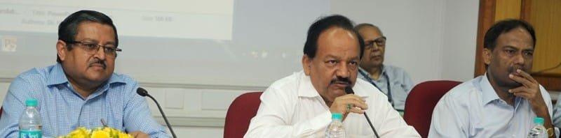 The Union Minister for Health and Family Welfare, Dr. Harsh Vardhan addressing...