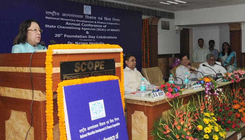 The Union Minister for Minority Affairs, Dr. Najma A. Heptulla addressing at the…