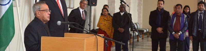 The President, Shri Pranab Mukherjee addressing the Parliament of Finland, at...