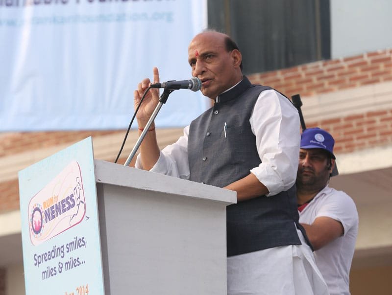 The Union Home Minister, Shri Rajnath Singh at the “Run for Oneness”, organised ..