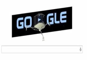 GOOGLE HIGHLIGHTS & CELEBRATES ON ITS HOME PAGE HISTORIC LANDING OF..