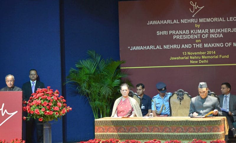 The President, Shri Pranab Mukherjee delivering the Jawaharlal Nehru Memorial Lecture…