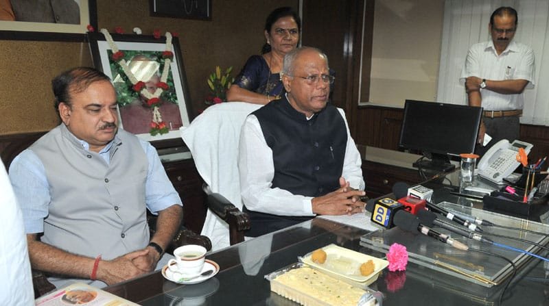 Shri G.M. Siddeshwara taking charge as the Minister of State for Heavy Industries & …