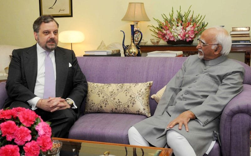 The Ambassador of Spain in India, Mr. Gustavo de Aristegui calling on the…