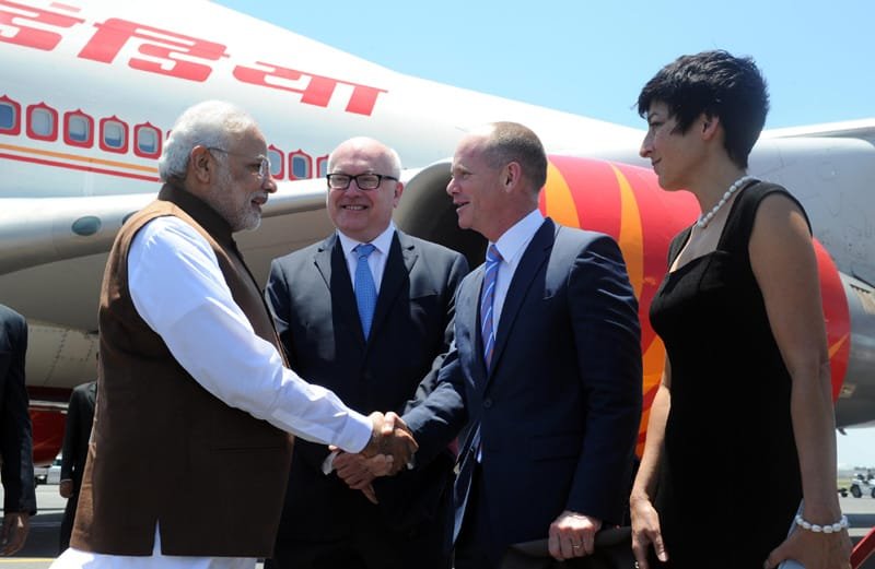 The Prime Minister, Shri Narendra Modi being received on arrival by the …