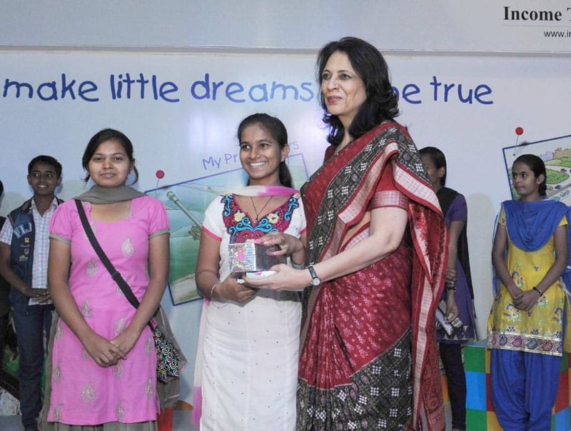 The Chairperson, CBDT, Ms. Anita Kapur at the inauguration of the CBDT pavilion..