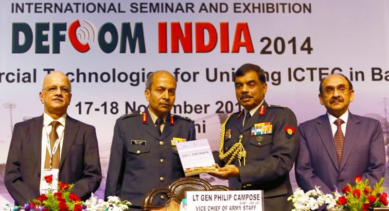 Lt. Gen. Philip Campose, VCOAS, releasing the Defcom journal, at the inauguration…