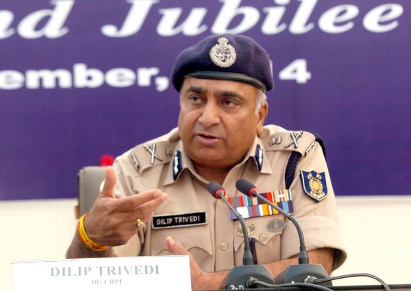 The DG, CRPF, Shri Dilip Trivedi addressing a Press Conference on the eve of the..