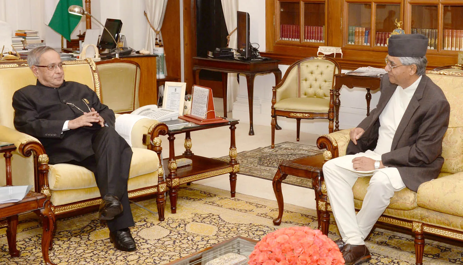 The former Prime Minister of Nepal, Shri Sher Bahadur Deuba calling on the …