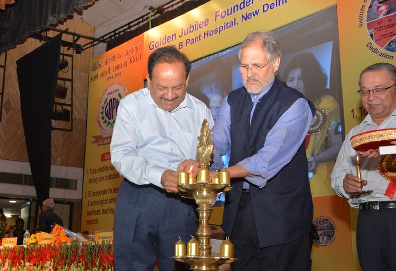 The Union Minister for Health and Family Welfare, Dr. Harsh Vardhan lighting the…
